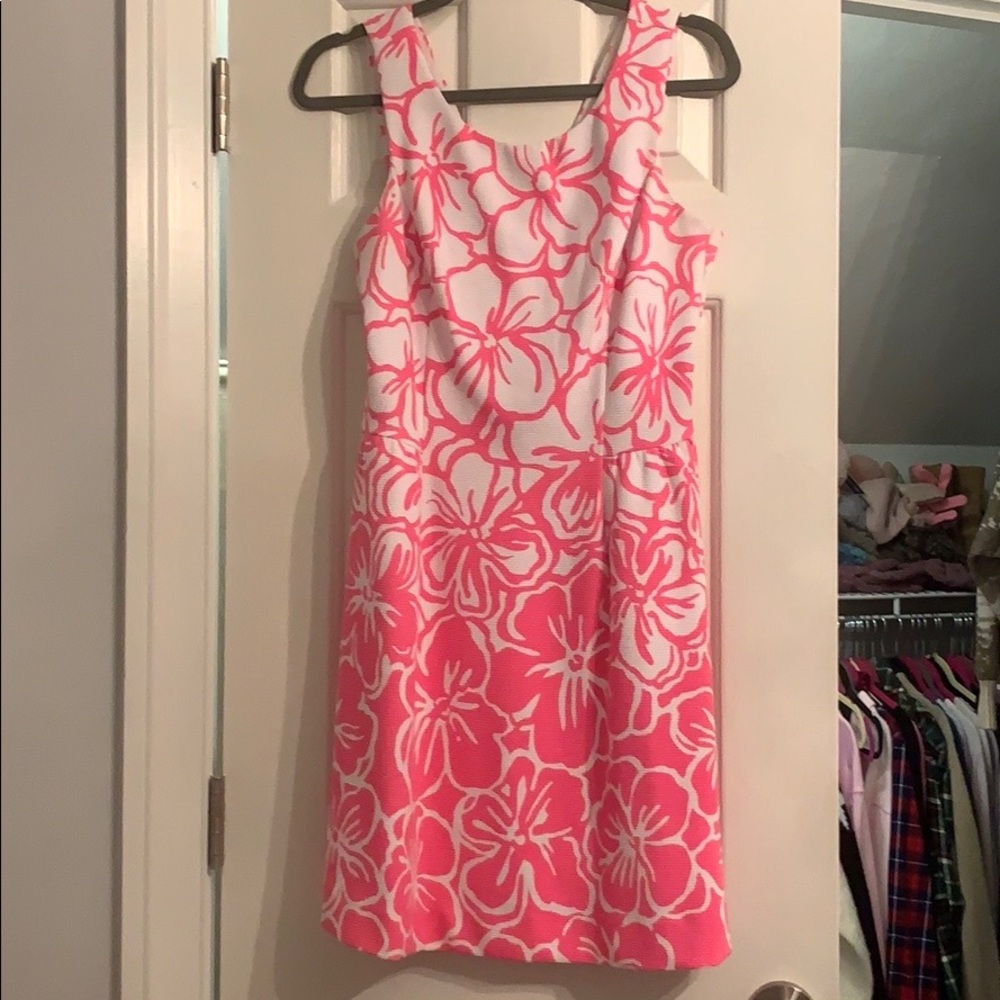 Lilly Pulitzer Pink and White Floral Dress
